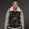 Sheepskin sleeveless vest jacket