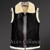 Sleeveless Black shearling