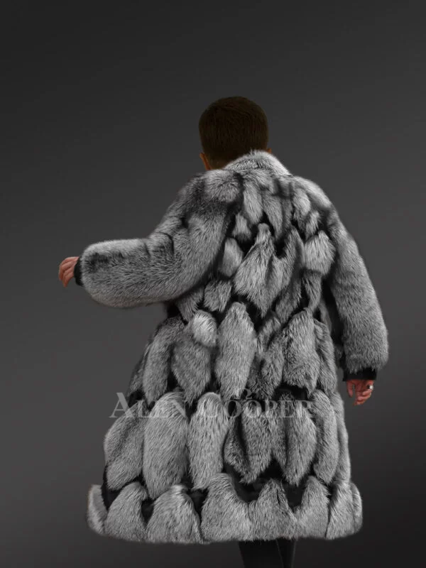 Mens Stylish Fox Fur Long Coat to Be A Trendsetter - Image 5