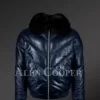 Super stylish vintage real leather v bomber jacket with crystal fox fur collar new model