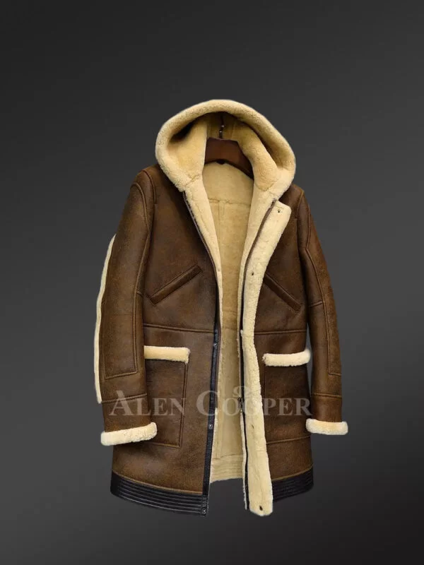 Tan Brown Mid Length Coat is Aesthetically Pleasing Shearling Jacket