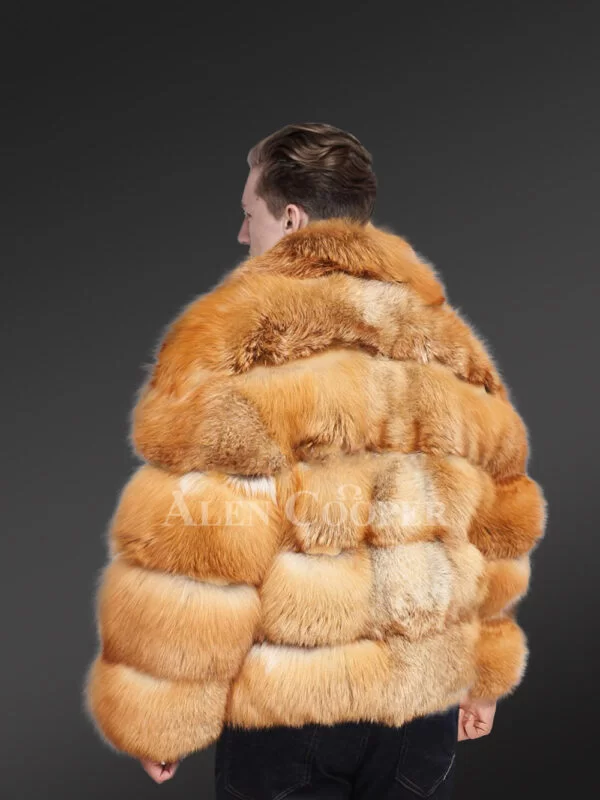 Mens Genuine Fox Fur Bomber – Look Radiant To Dazzle Onlookers - Image 5