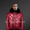 mens-trendy-and-traditional-real-warm-real-leather-v-bomber-jacket-with-black-fur-collar