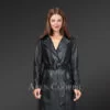 Womens Black Trench Coat