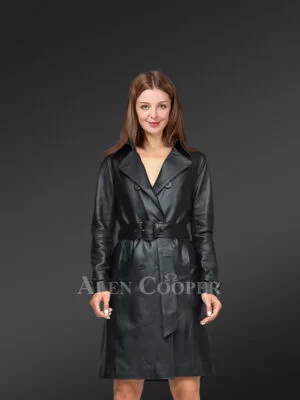 Womens Black Trench Coat