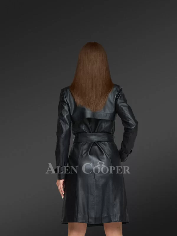 Womens Black Trench Coat an Ideal Choice for Chic Restful Attire - Image 4