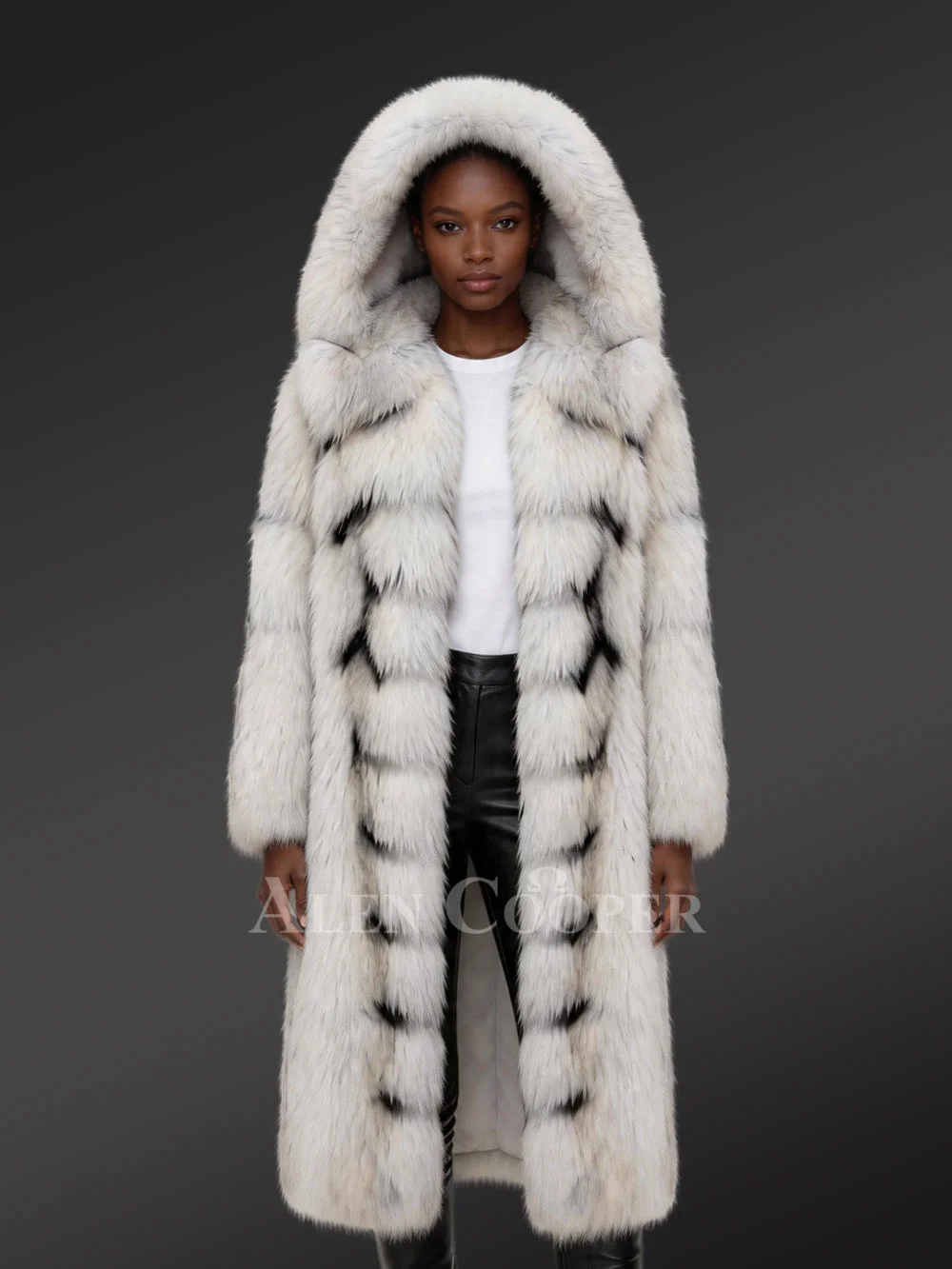 Artic Fox Fur Long Coat