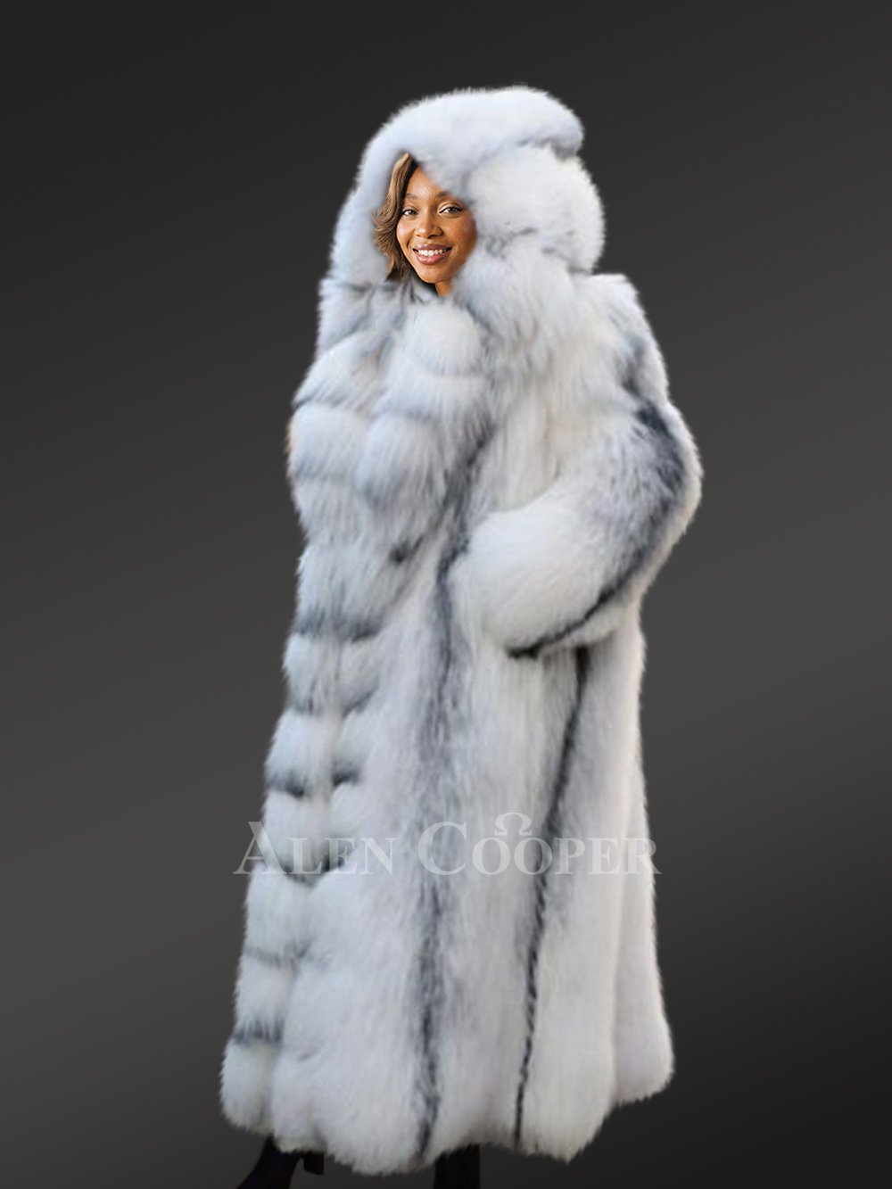 Artic Fox Fur Long Coat