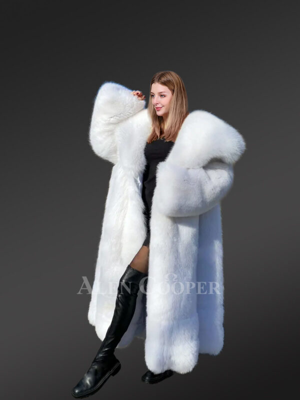 Luxury White Fox Fur Full Coat for Women is a perfect winter collection - Image 5