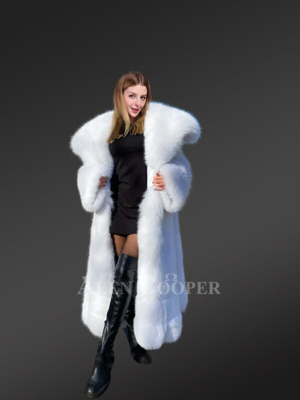 Luxury White Fox Fur Full Coat for Women is a perfect winter collection - Image 4