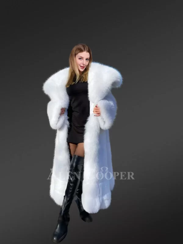 Authentic Arctic Fox Fur Coat is Cosy & Lavish Winter Wear in Milky White - Image 7