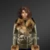 Authentic Leather Jackets with Removable Fur Collar and Handcuffs