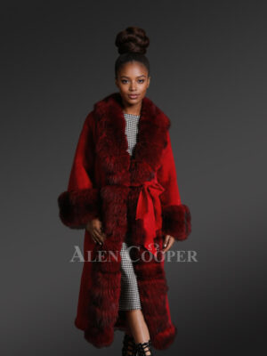 Authentic Mink Fur Coats in Burgundy for Women of Substance