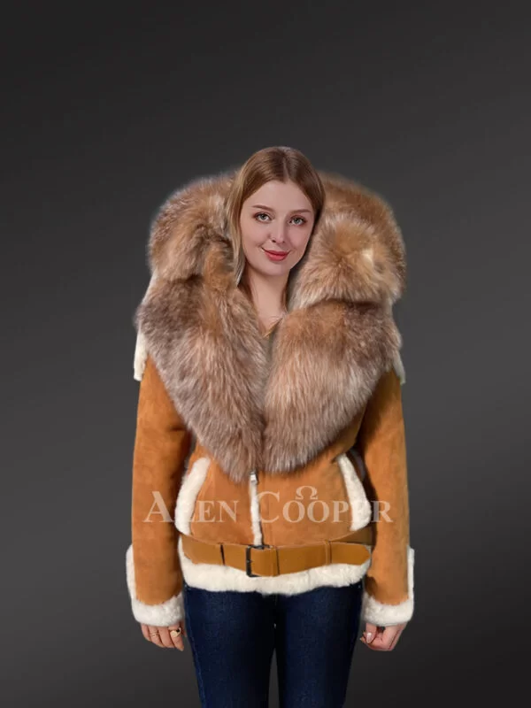 Authentic Women's Shearling Coat - Image 2