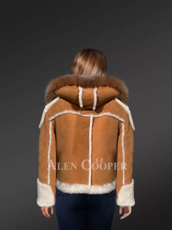 Authentic Women's Shearling Coat - Image 3