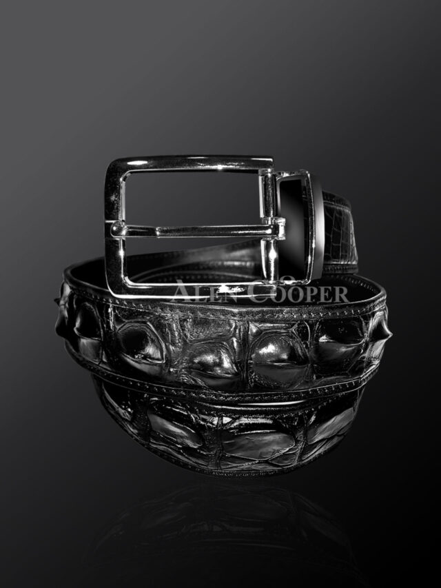Authentic Alligator Skin Belt In Black For More Attractive You
