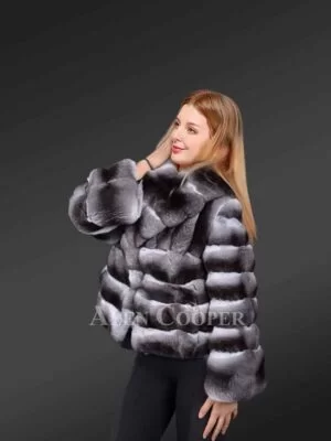 Authentic-and-Real-Chinchilla-Fur-Bomber-side-view