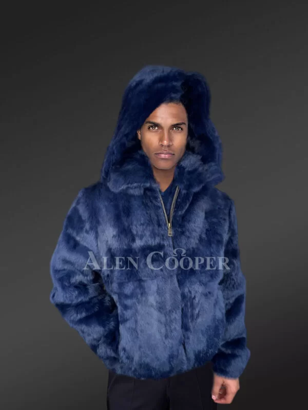 Authentic Fur Coats in Navy for Tasteful and Stylish Men - Image 4