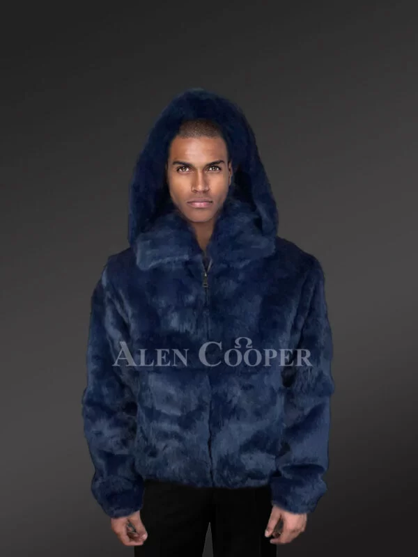 Authentic Fur Coats in Navy for Tasteful and Stylish Men - Image 7