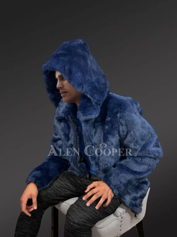 Authentic Fur Coats in Navy for Tasteful and Stylish Men - Image 8