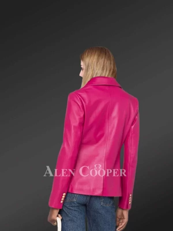 Authentic Leather Jackets in Pink for Gorgeous Women - Image 4