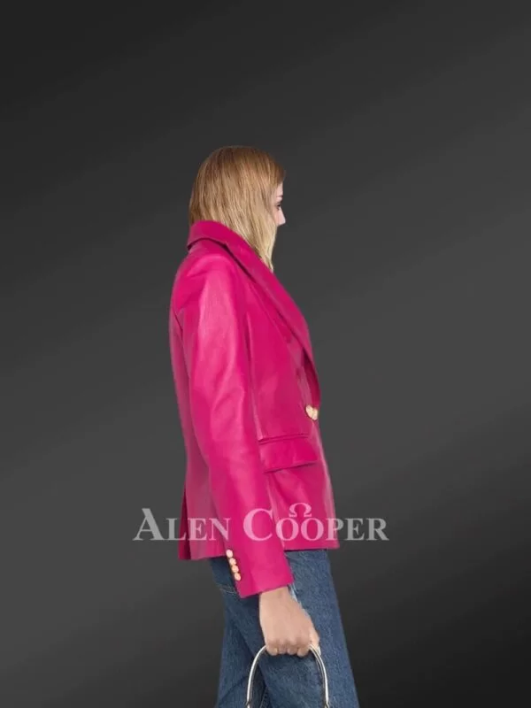 Authentic Leather Jackets in Pink for Gorgeous Women - Image 3