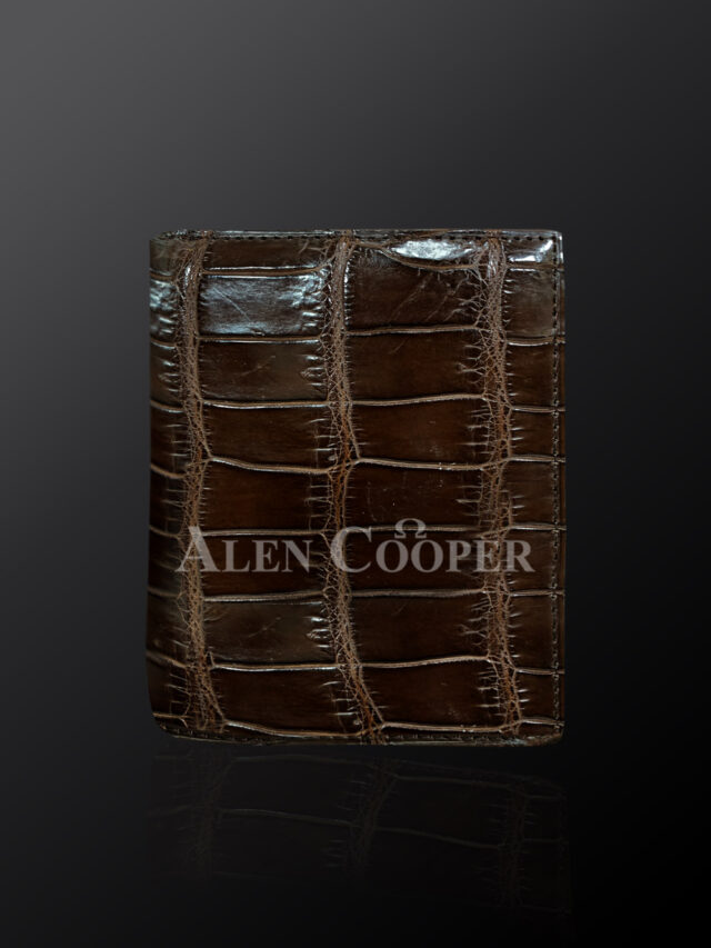 Authentic Leather Wallets Made From Horn Back Alligator Skin