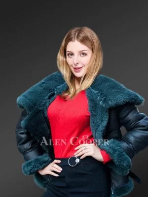 B3 Bomber sheepskin shearling jacket For Women
