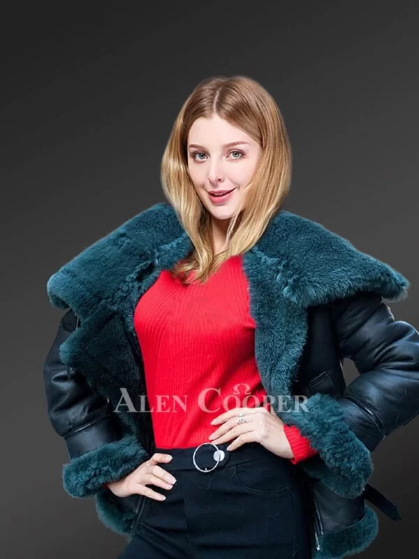 B3 Bomber sheepskin shearling jacket For Women