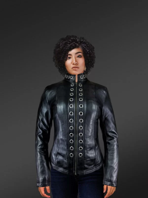 Ethnic Black Brass Ring Jacket For Women