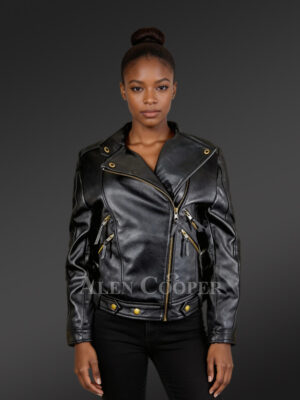 Black Leather Biker Jacket for Women to Look Stylish All Year Round