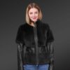 Black Mink Fur Coat For Elegant Women