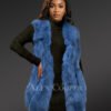 Blue Sleeveless Vest For Women