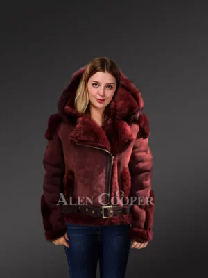Suede Finish Shearling Jacket