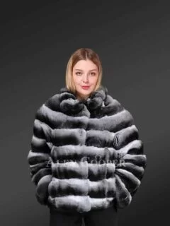 Long Rex Rabbit Fur Coat for Women