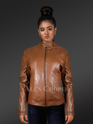 Classic Biker Jacket for Women Radiating Functional Flair and Elegance