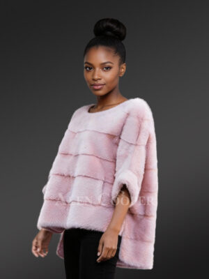 Cropped Mink Fur Jacket for Elegant Women