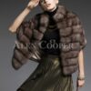 Cropped Russian sable fur coat jacket