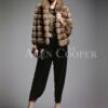 Cropped Russian sable fur jacket for modern and stylish womens