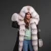 Dressing Code For Ladies with Blue Frost Fox Fur Hybrid Black Parka Convertibles with Fox Liner