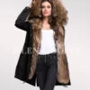 Finn Raccoon Fur Hybrid Black Parka Convertibles With Rabbit Liner