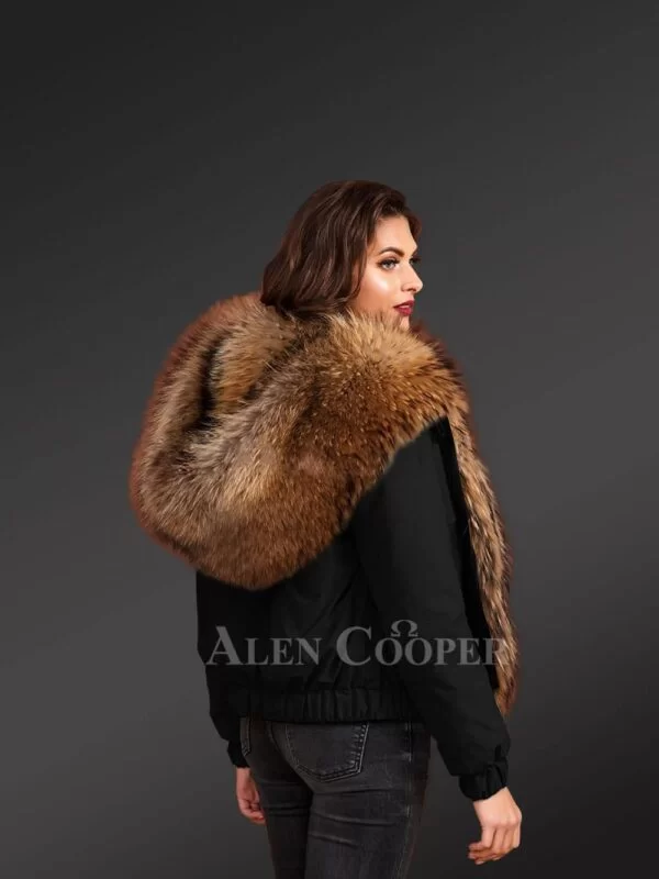 Hybrid Black Parka with Rabbit Liner Convertibles for Divas! - Image 2