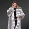 Women Finland Blue Fox Fur