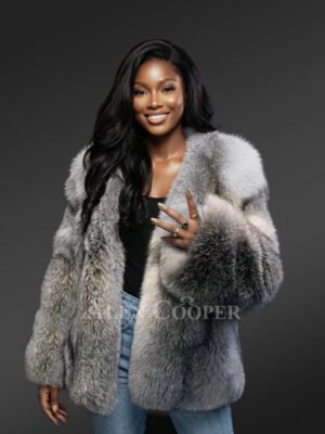 Fox Fur Coat In Comfort Fit Style
