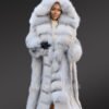 Fox Fur Long Tuxedo Coat