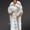 Fox Fur Long Tuxedo Coat for Women