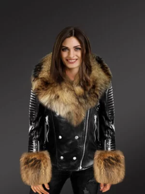 Fur Leather jacket for Women