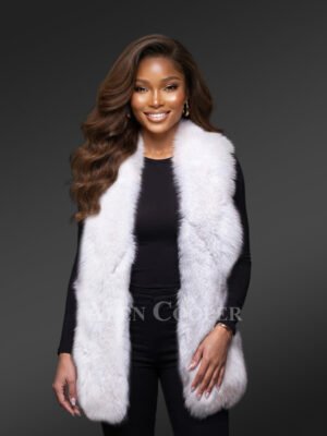 Genuine Fox Fur Winter Vest Safekeeping Women