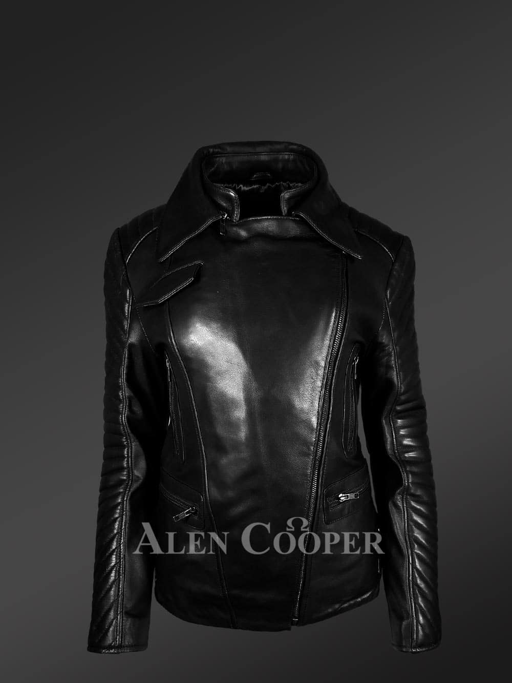 Alen Cooper Women's Fur Leather Jacket