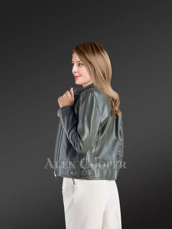 Genuine Leather Jackets in Olive Is a Perfect Fit with Proper Biker Style - Image 5